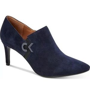Calvin Klein Suede Booties Heels